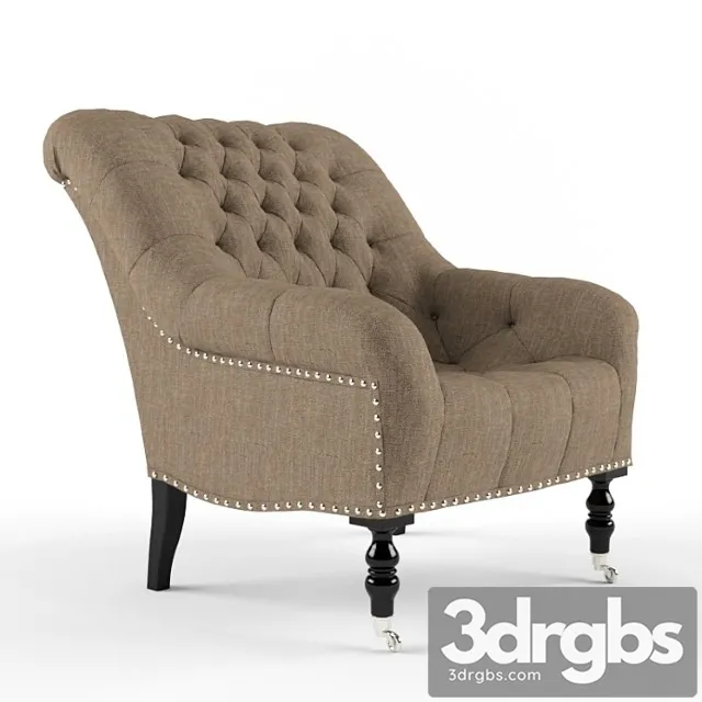 Ralph lauren mayfair tufted chair 3D Model Free