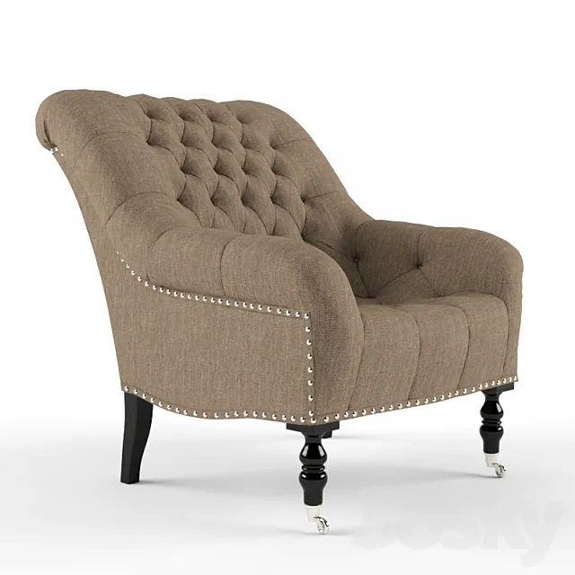 Ralph Lauren Mayfair Tufted Chair 3D Model