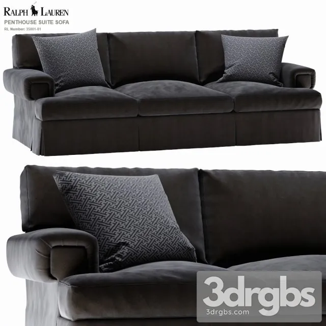 Ralph lauren Penthouse Suite Sofa 01 3D Model Free