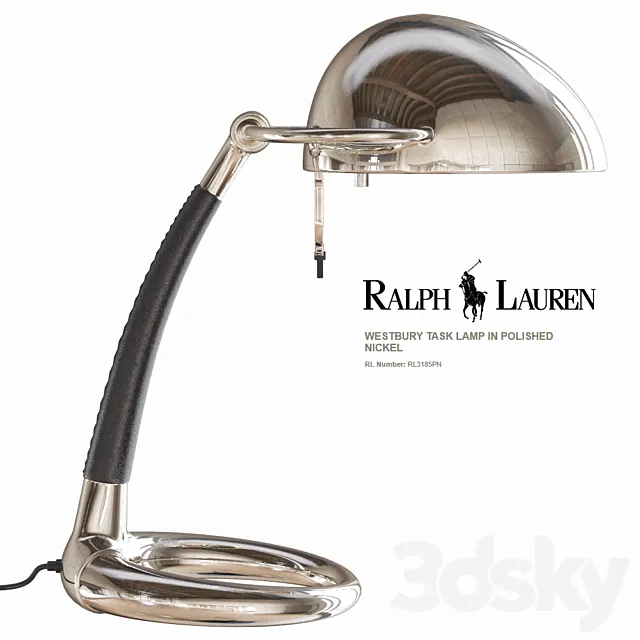Ralph Lauren WESTBURY TASK LAMP IN POLISHED NICKEL RL3185PN 3DModel