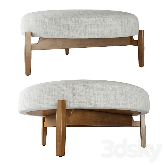 Ralph Pucci Round Ottoman 3DModel