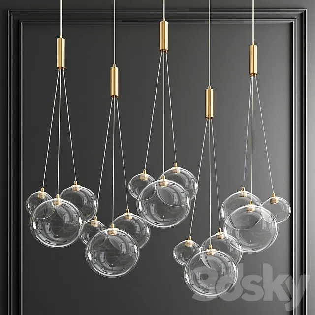 Random Multi Light Pendant Light 3D Model