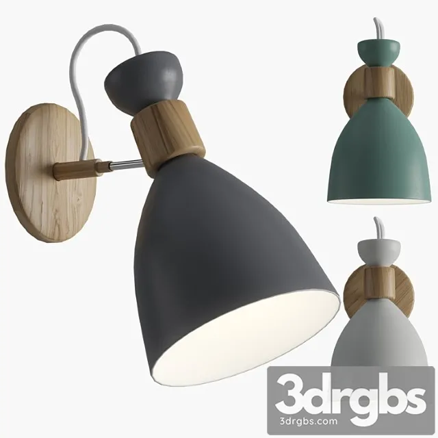 Ranuuki scandi pastel wall lamp 3D Model Free