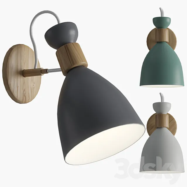 Ranuuki Scandi Pastel Wall Lamp 3D Model