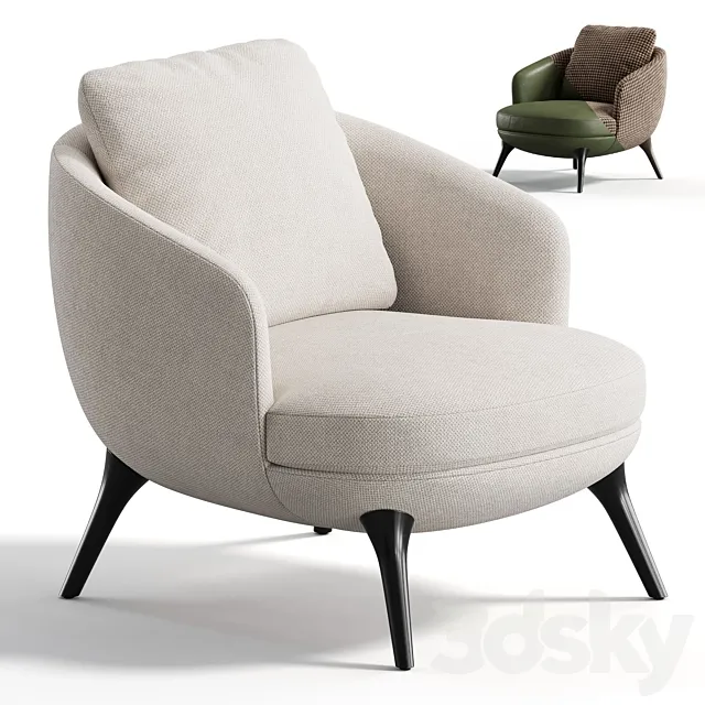Raphael Armchair by Minotti 3D Model