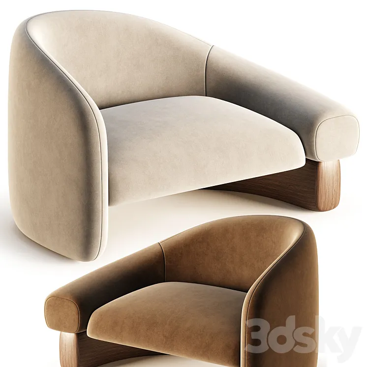Raphael Navot Acrostic Overlay Armchair 3D Model Free