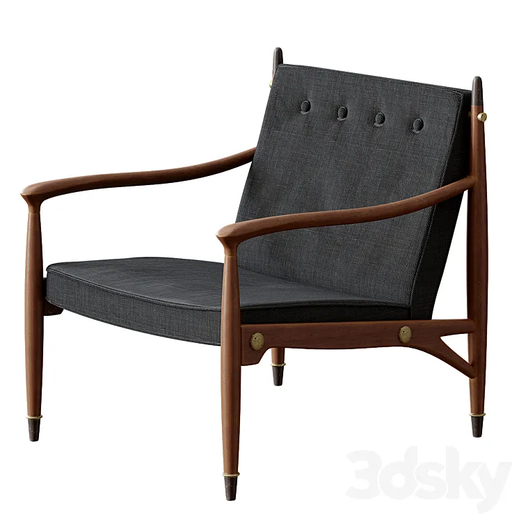 Rare Frank Kyle Lounge Chair 1950s 3D Model Free