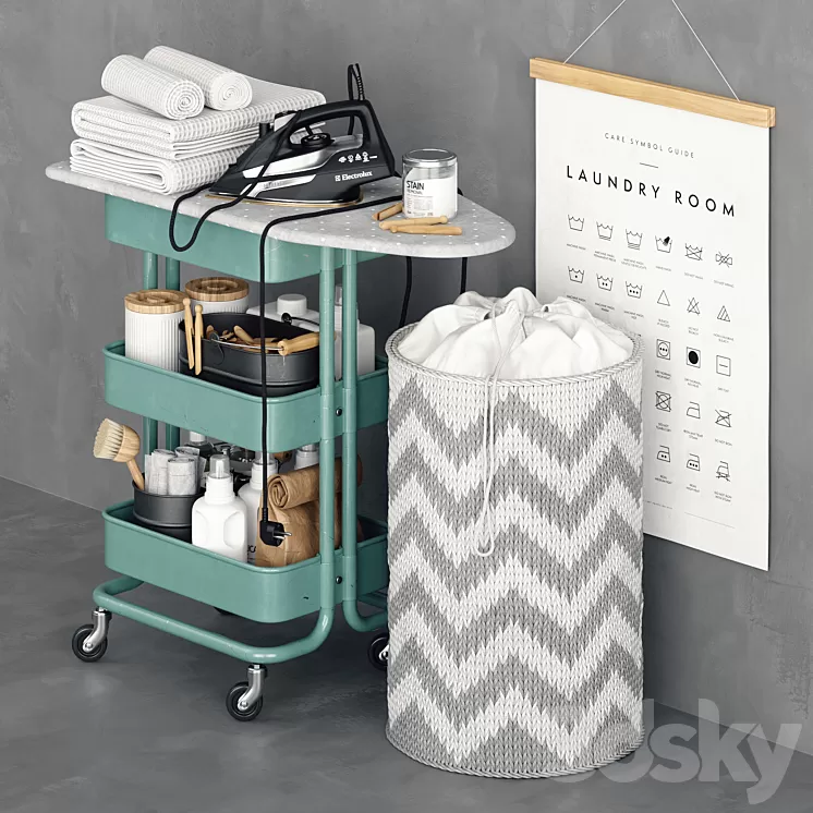 Raskog Ironing Cart 3D Model