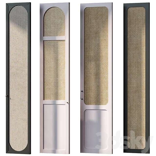 Ratan cabinet doors 3D Model