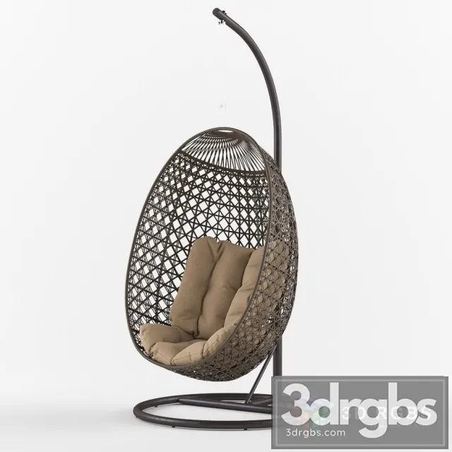 Ratan Hanging Chair 3D Model Free