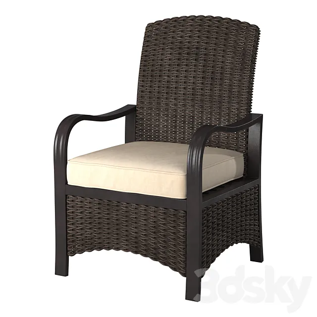 Rattan Arm Chair 3DModel