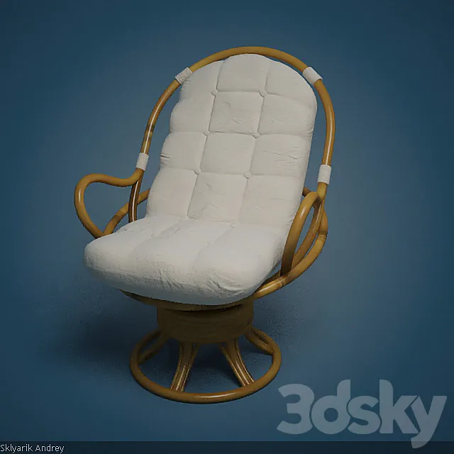 Rattan armchair 3DModel