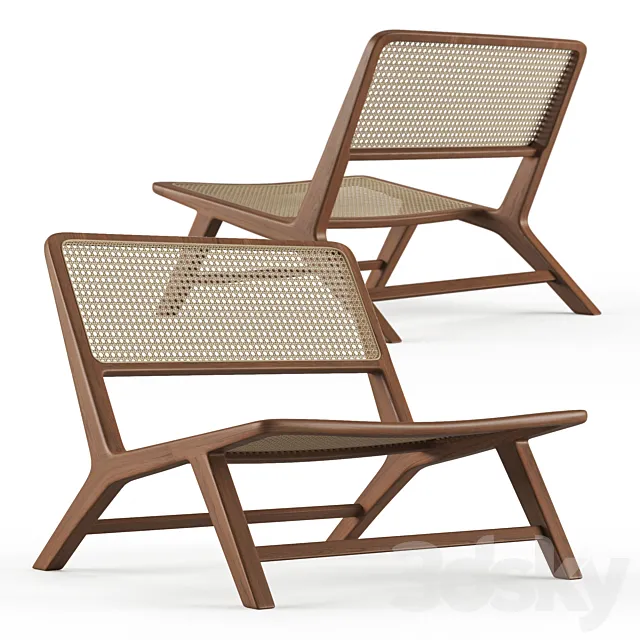 Rattan armchair 3DModel