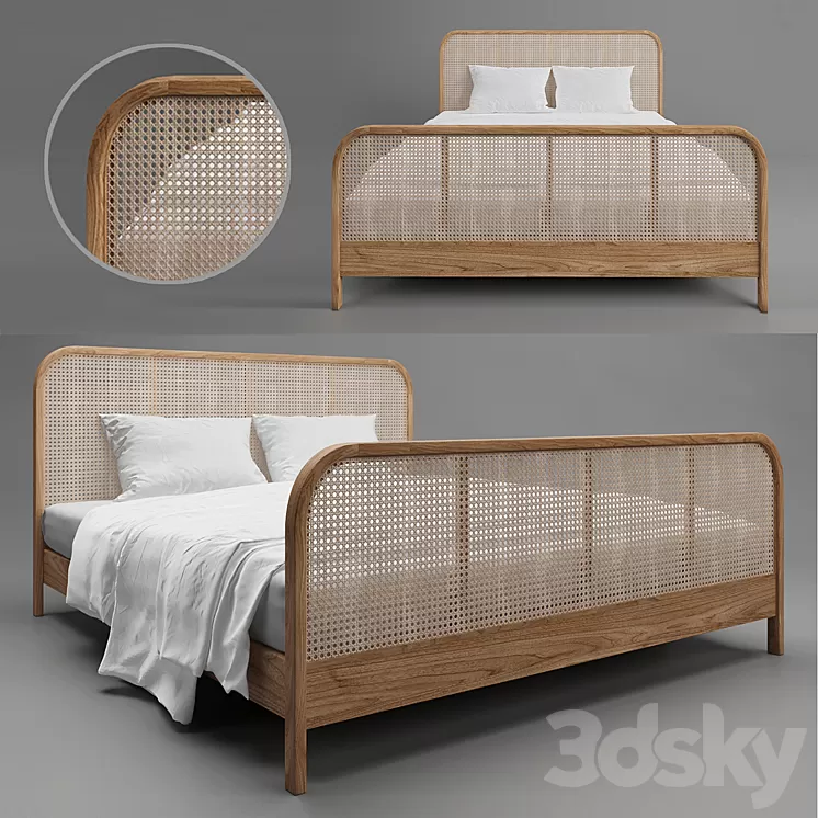 Rattan bed 3D Model