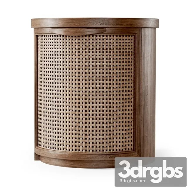 rattan bedside table 3D Model Free