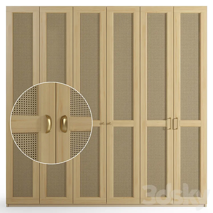 Rattan cabinet 3D Model Free