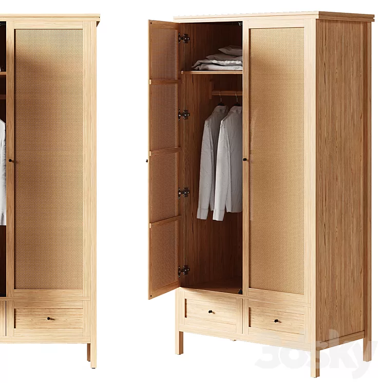 Rattan cabinet with filling | LA REDOUTE INTERIEURS 3D Model