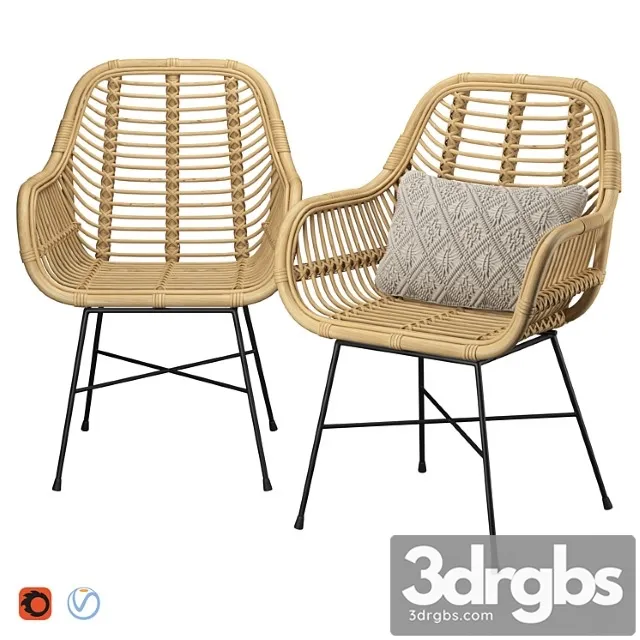 Rattan chair 2 3D Model Free
