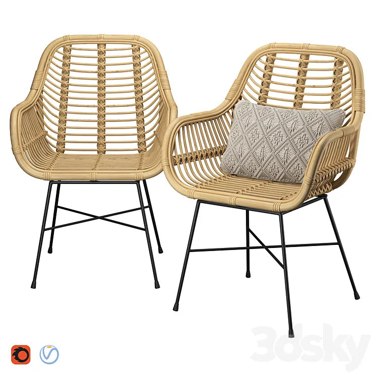 Rattan Chair 3D Model Free