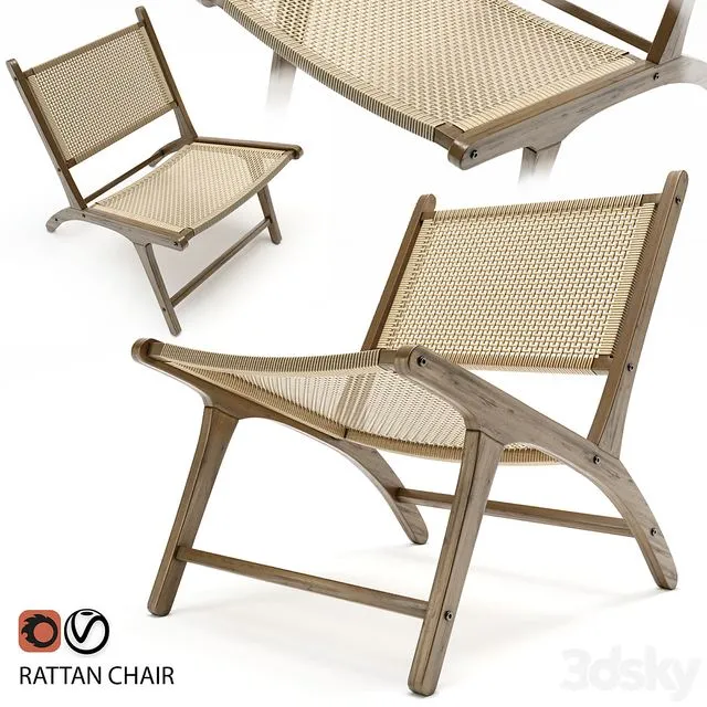 Rattan chair ZARA home 3D Model