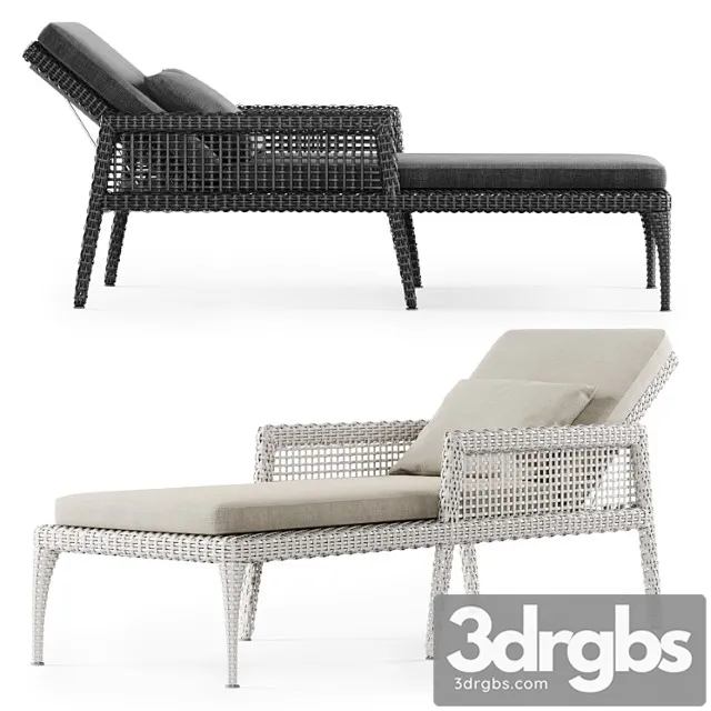Rattan Chaise Lounge Dr50 Shezlong Iz Rotanga 3D Model Free