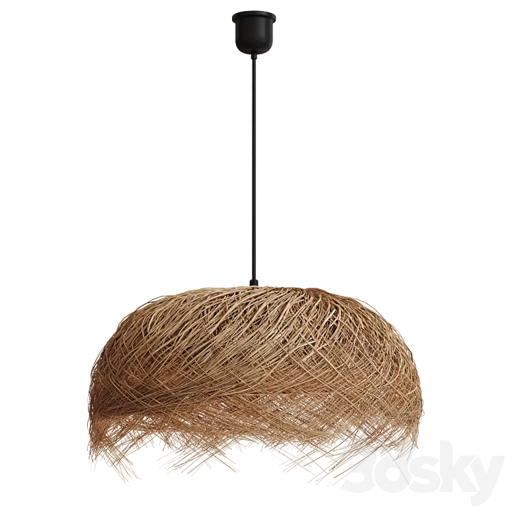 Rattan chandelier Samai La Redoute 3D Model Free