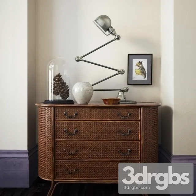 Rattan Chest 3D Model Free