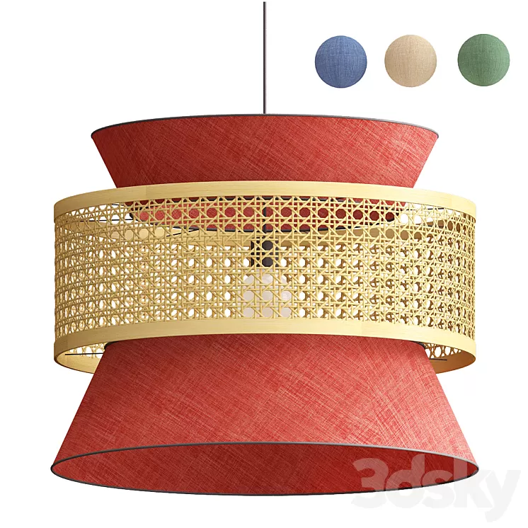 Rattan Dolkie Pendant 3D Model Free