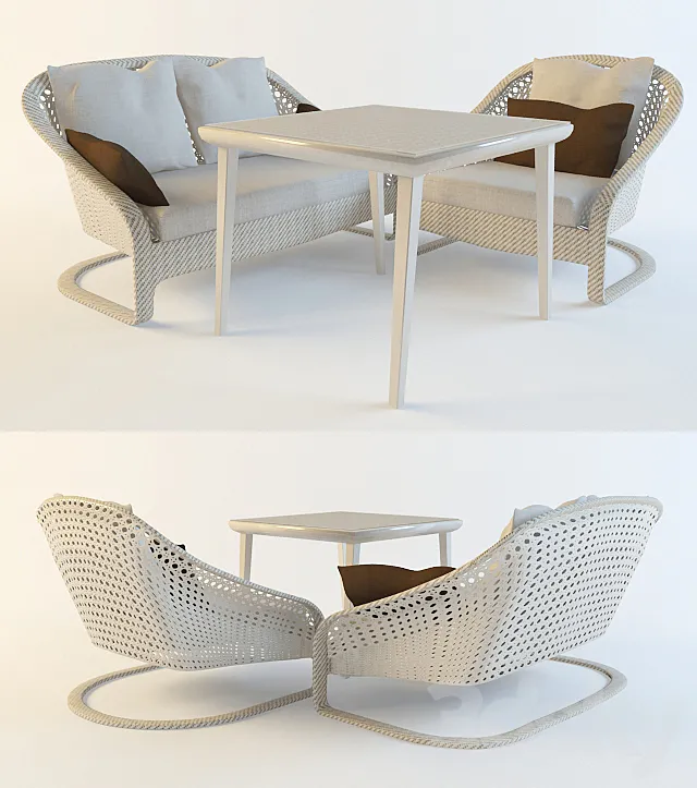 rattan furniture 3D Model