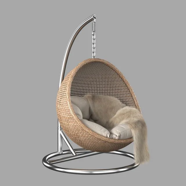 Rattan Hanging Chair 3D Model