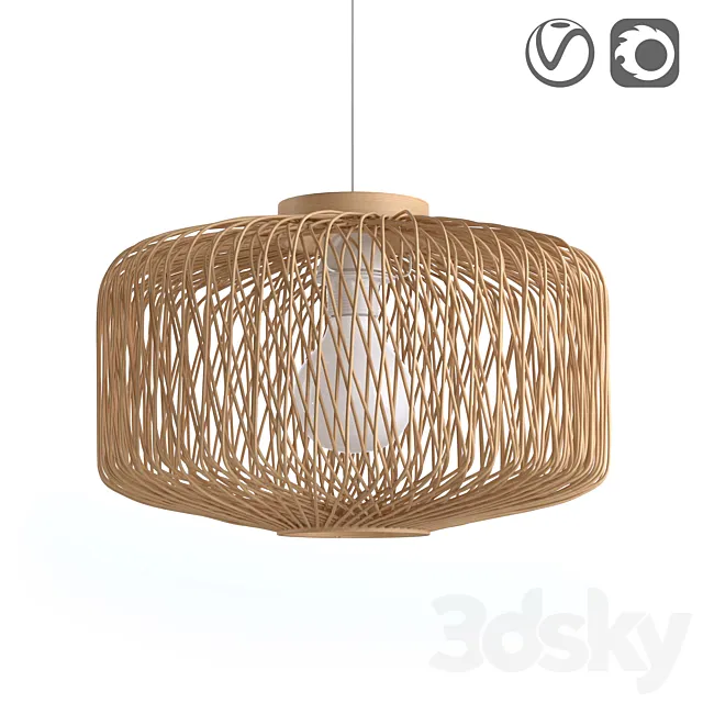 Rattan lamp. non electrified. Yaku 3DModel