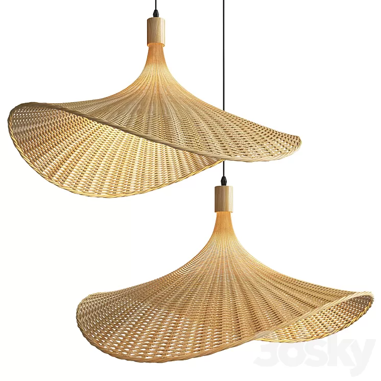 Rattan Lamps 3D Model Free
