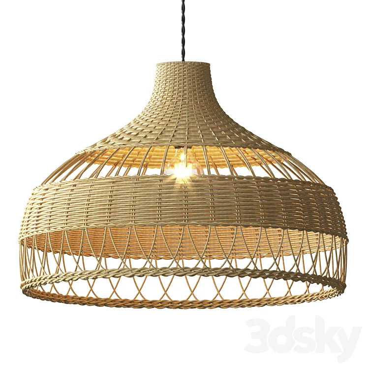 Rattan Lighting 3D Model Free
