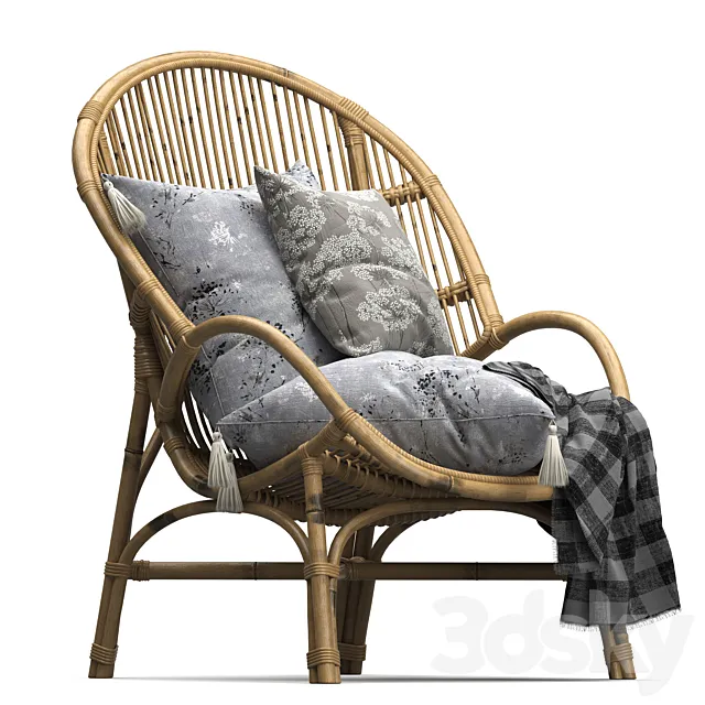 Rattan Midcentury Style Armchair Free Download