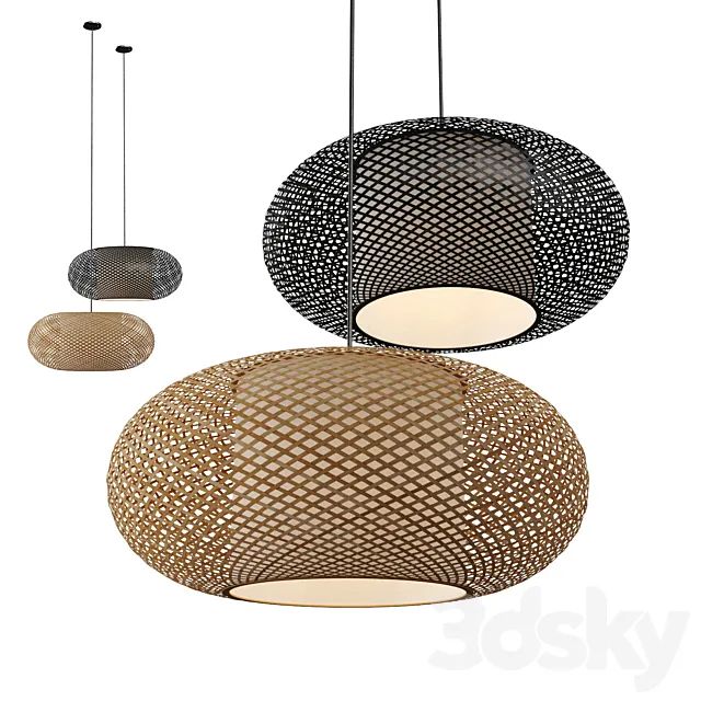 Rattan Pendant Light vol 3 3D Model