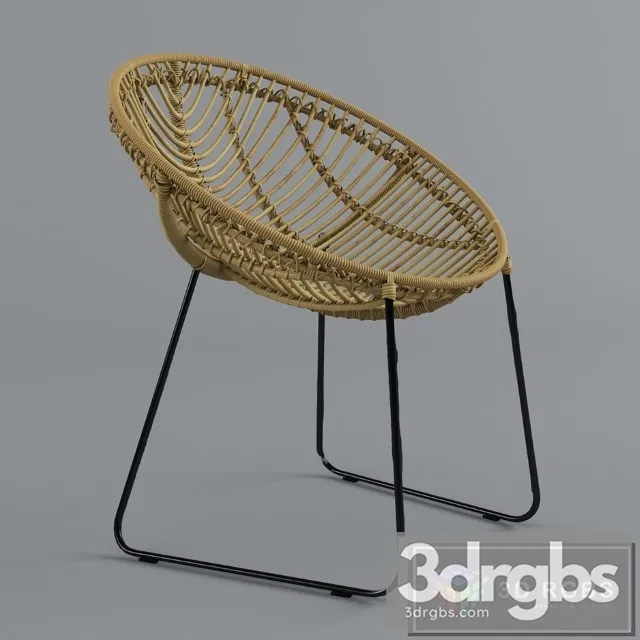 Rattan Round Chair 3D Model Free