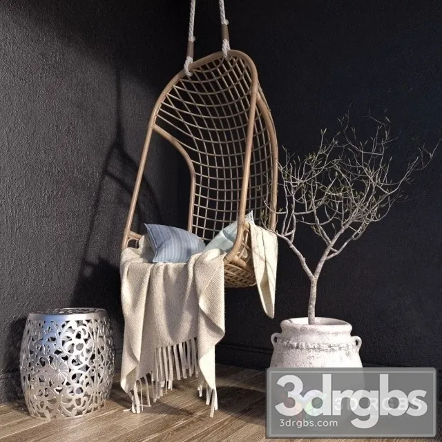 Rattan Seat 3D Model Free