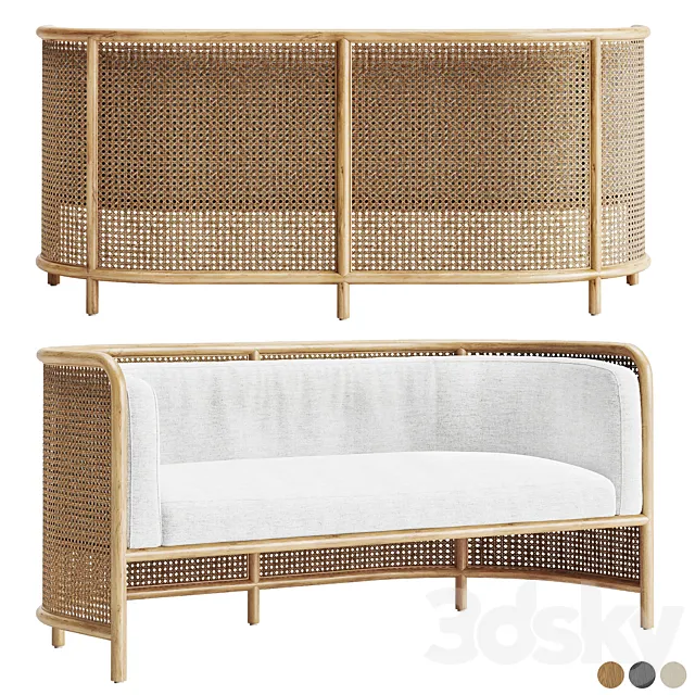 Rattan sofa 3D Model