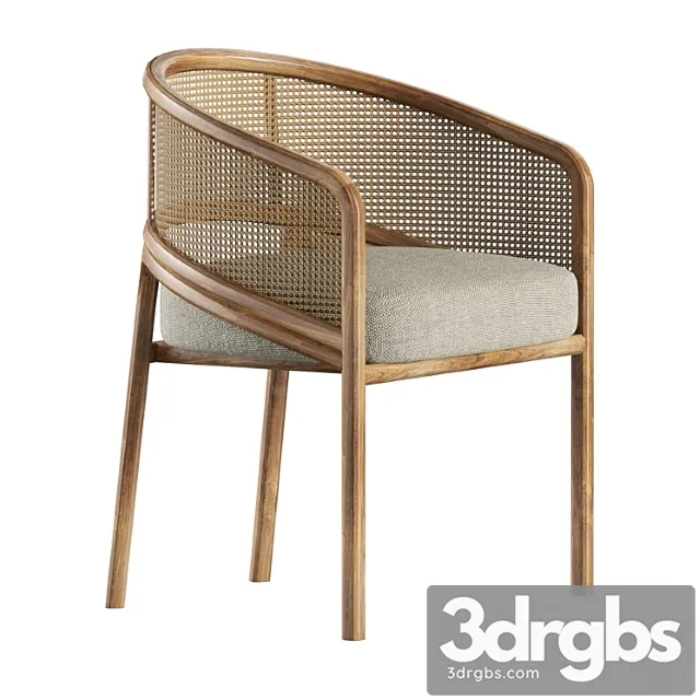 Rattan Spencer Dining Chair 1 3D Model Free