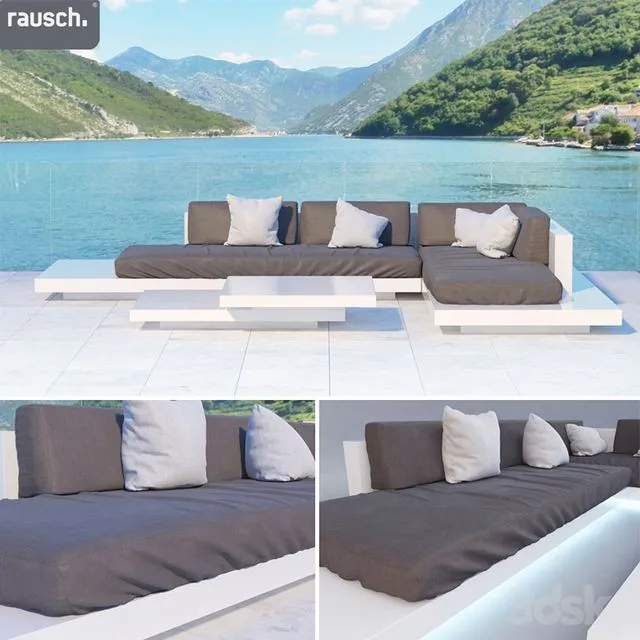 Rausch Platform a sofa and a table 3D Model