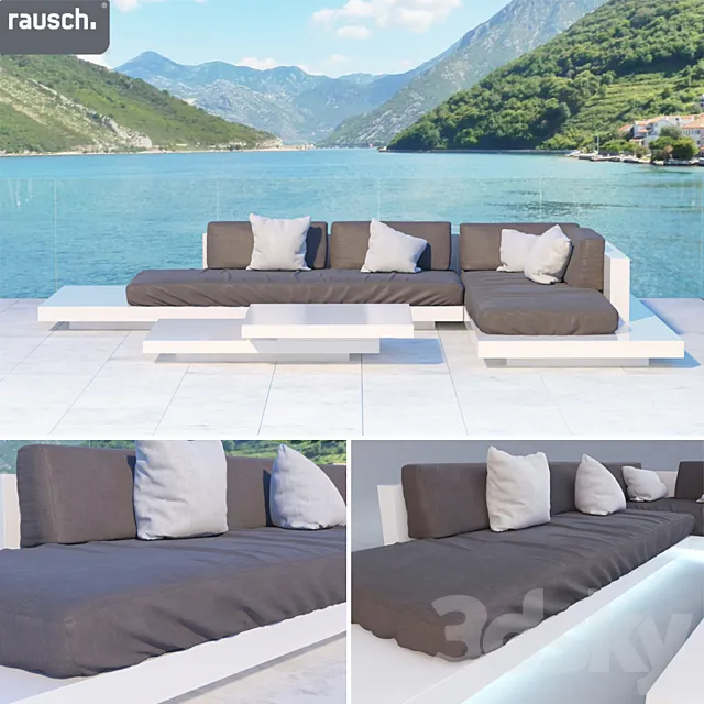 Rausch Platform. a sofa and a table 3DModel