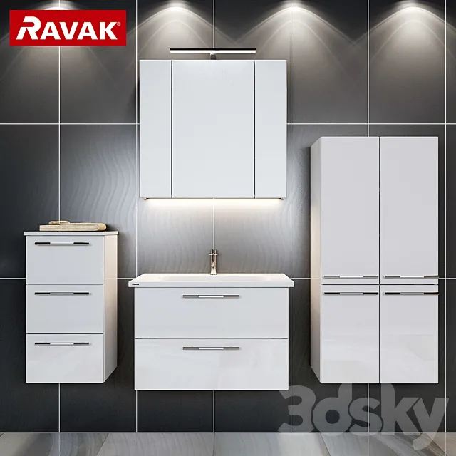 Ravak 800 (plus 2 sinks as a gift) 3DModel