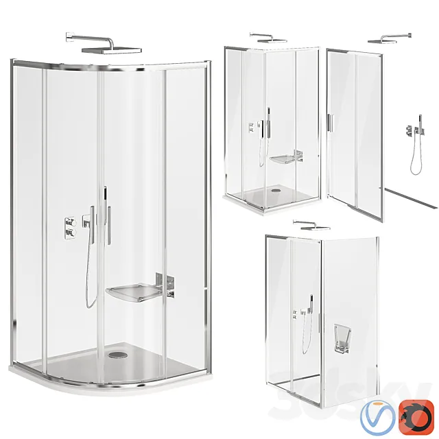 Ravak Blix Slim Shower Cabin 3D Model