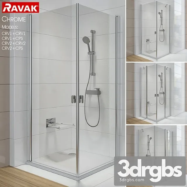 Ravak Chrome Corner Enclosures 3D Model Free