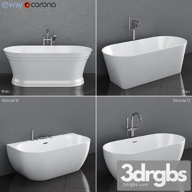 Ravak Set 35 Freestanding Set Solo Retro Freedom W Freedom O 3D Model Free