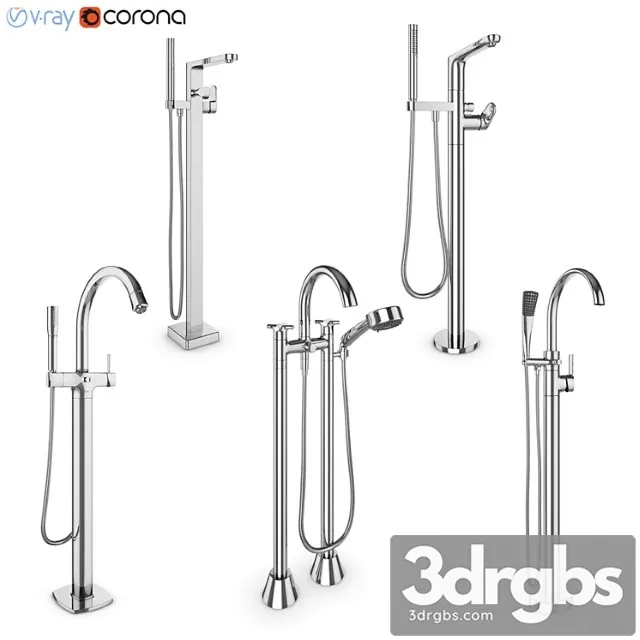 Ravak Villeroy Boch Grohe Set 28 Bath Mixers 3D Model Free