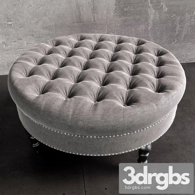 Ravi tufted ottoman 2 3D Model Free