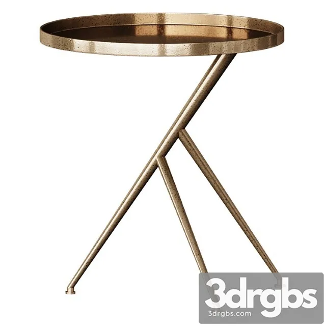 Raw Brass Cecilia Accent Table Coffee 3D Model Free