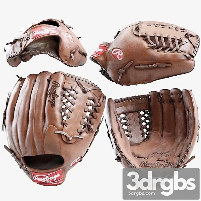 Rawlings gloves 3D Model Free