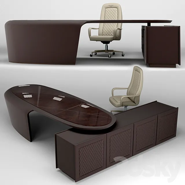 Rayleigh Conference Chair and PRESIDENT Desk 3DModel